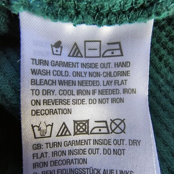 Quacker Factory Top 1X Green Waffle Knit Thermal Reindeer Holiday Bling - Picture 9 of 10